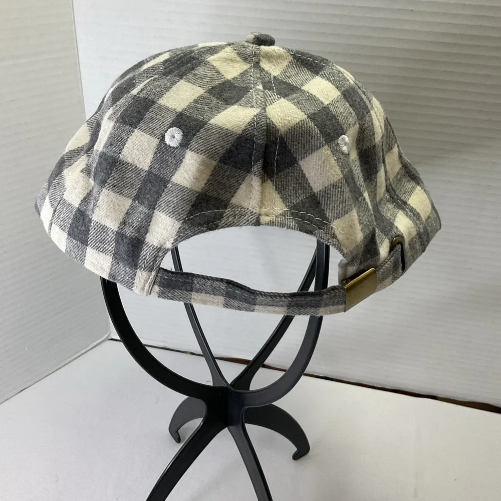 Cocus Pocus Buffalo Check Gray Plaid Adult‎ Strap Back Cap Hat